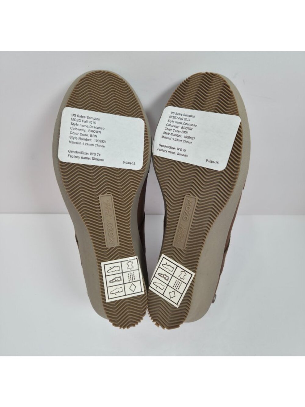 Mozo Descanso Women's Brown Leather Wedge Shoes US Size 7 NWOT SAMPLE - Picture 8 of 9